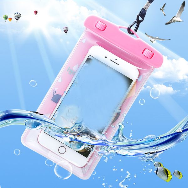 

travel waterproof phone coin bag men women wallet beach swimming portable phone pouch case phone cover travel accessories, Black