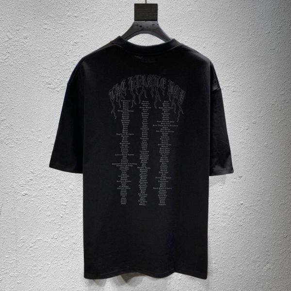 

vtm vetements white meng and pirate loose short-sleeved 2020black t-shirt hip-hop ship fashion printed vit t-shirt short-sleeved street qeul, Black
