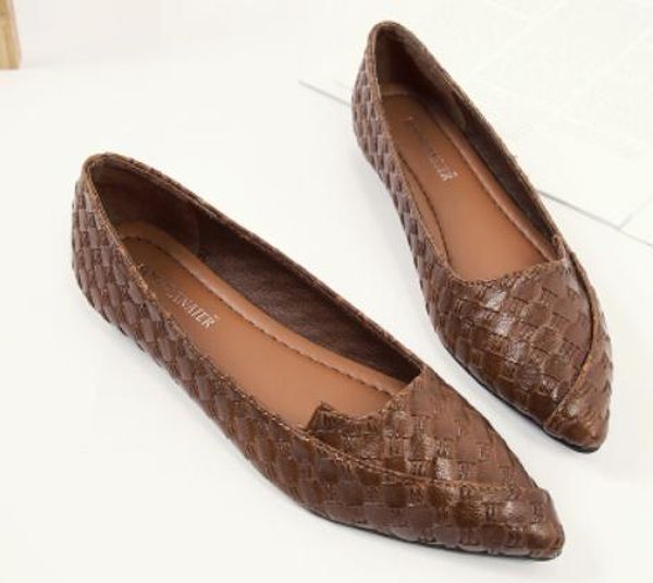

women's shoes in spring and autumn flat bottom pointed end @195, Black