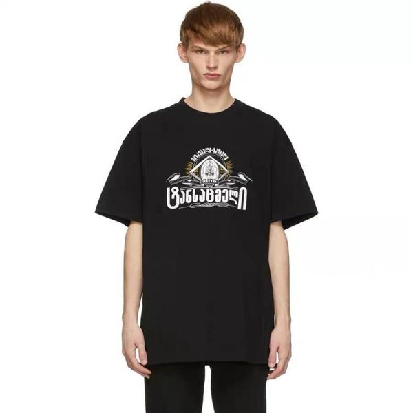 

19ss vetements secret society letter fashion t shirt summer breathable tee casual simple men women street short sleeve hflstx407, White;black