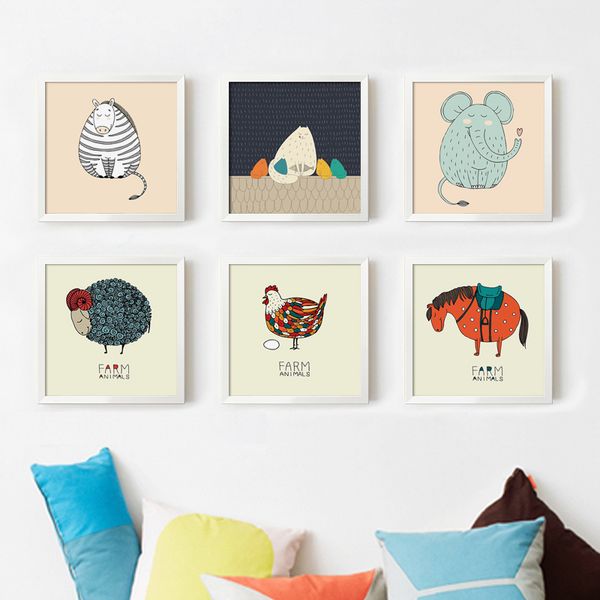 

elegant poetry simple and cute fat cartoon small animal canvas art painting print poster picture wall children bedroom home deco