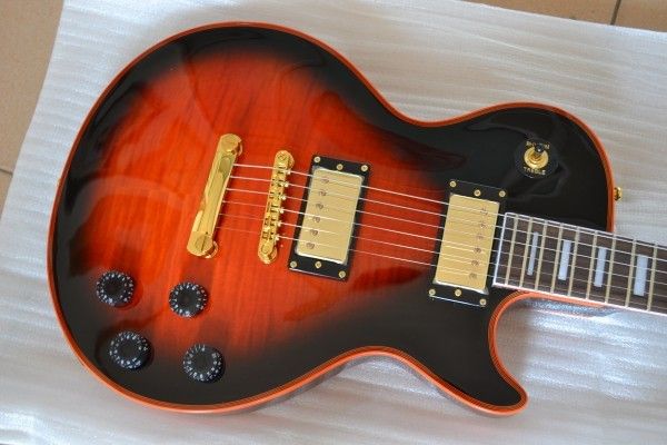 

New arrival le cu tom hop red binding paul electric guitar hipping