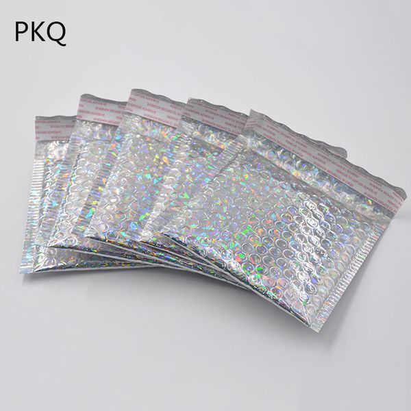 

50pcs 23*30cm large laser silver mailing envelope bags waterproof courier bags bubble mailers padded bubble envelopes bag
