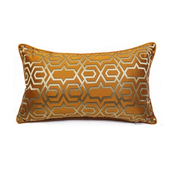 

fashion modern soft orange geometric waist pillow case 30x50cm home living deco sofa car living chair lumbar cushion cover sell by piece
