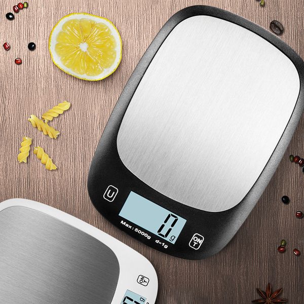 

приготовление пищи цифровой кухонные весы 11lb 5кг из нержавеющей стали платформа вес баланс lcd подсветка портативный измерительные инструм