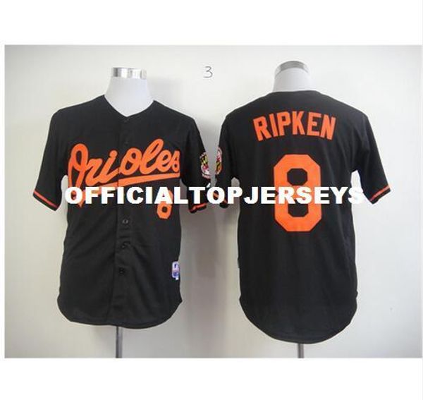 

mens 8 cal ripken jr 13 manny machado retro jerseys color white gray red black size:m-xxxl, Black;blue