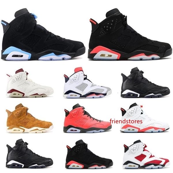 

new arrival 6 6s mens basketball shoes infrared unc maroon tinker hatfield black cat carmine gatorade men sports sneakers size 8-13
