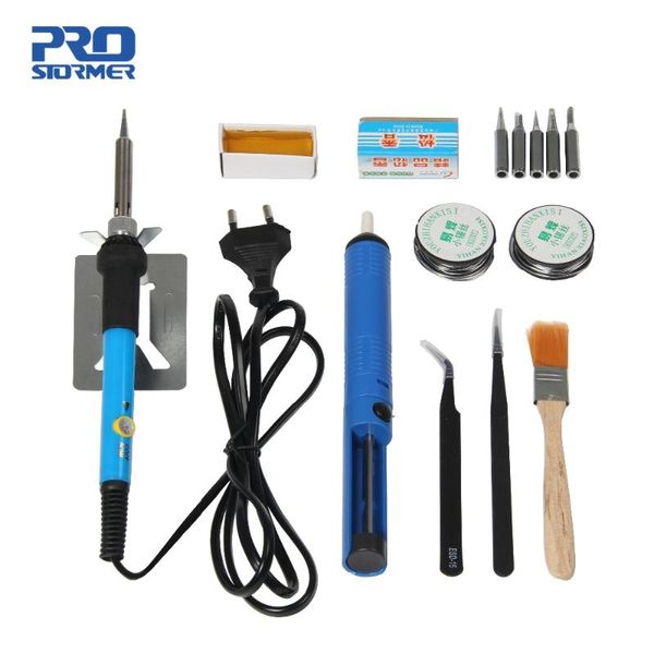 

prostormer 60w electric iron sleeve thermostat welding repair tool circuit board heat pencil kit 110/220v