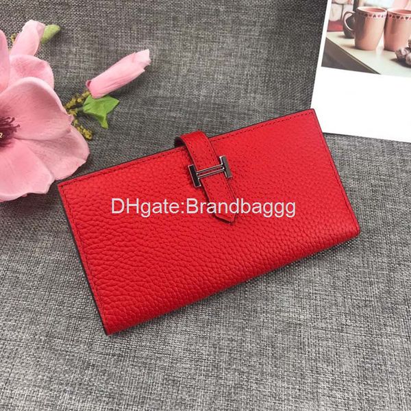 

2020 designer wallet h genuine leather long style purses bag women design bags real leather high-quality wallets purses bags with box