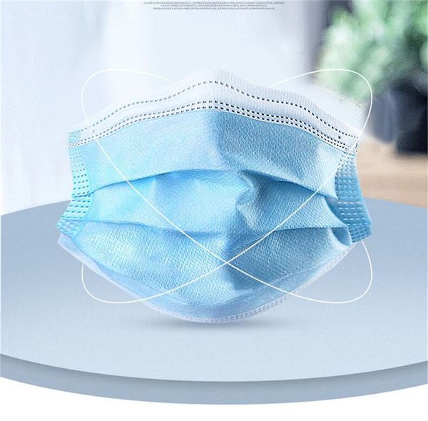 

классическая синяя маска 50шт унисекс предотвратить рот маска для лица 100шт одноразовый нетканый трехслойный фильтр пылезащитная маска маск