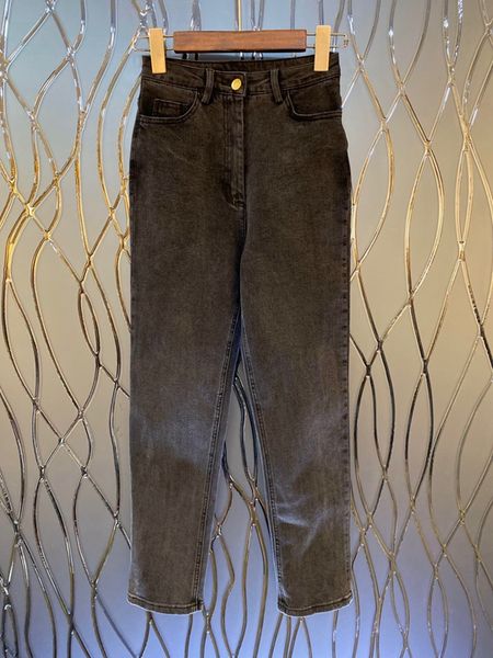 

the new autumn and winter 2019 women's high waist put on the streets in 1014 net color jeans, Blue