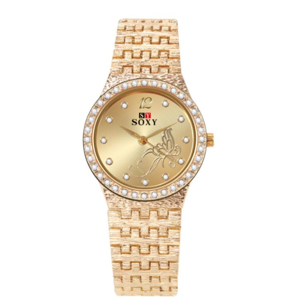 

montre dame 2020fashion rhinestone women's watches women flower butterfly exquisite casual ladies watch bracelet watches female, Slivery;brown