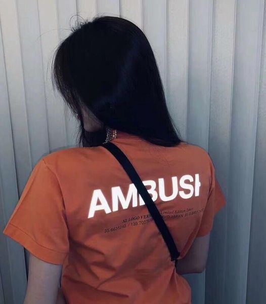 

M-2XL 2019 лето AMBUSH высокое качество 3M Мужские футболки Марка хлопок футболка Мужская