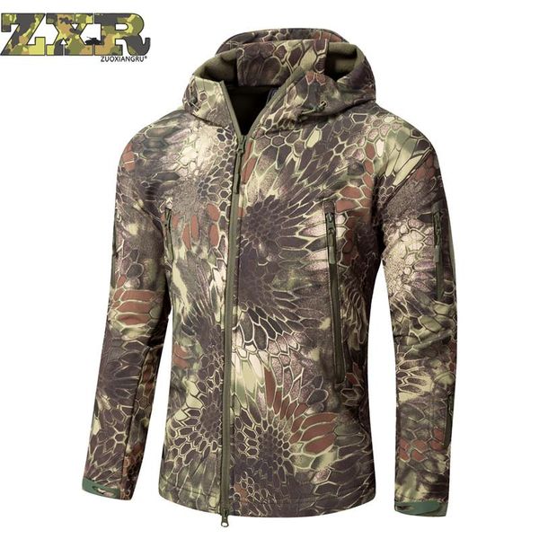 

zuoxiangru autumn men's camouflage hiking jacket army tactical clothing multicam male camouflage windbreakers, Blue;black