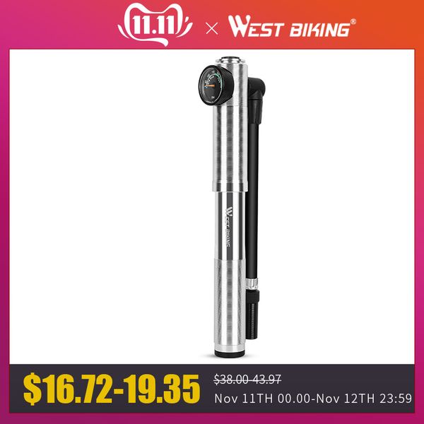 

west езда на велосипеде велосипед насос для передней вилки задней подвески из алюминиевого сплава шин надувного schrader presta 300 psi вело