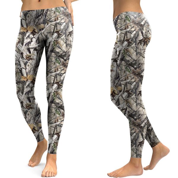 

women fitness leggings camouflage long leggings floral summer, Black