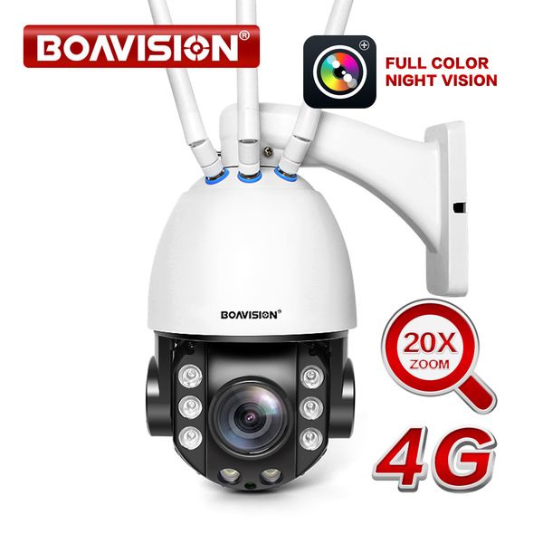 Audio Bidireccional 3G // 4G 1080P C/ámara de Vigilancia de Seguridad C/ámara de Seguridad para Exteriores Visi/óN Nocturna Sistema de C/ámara Domo IP CCTV Enfoque Autom/áTico EU