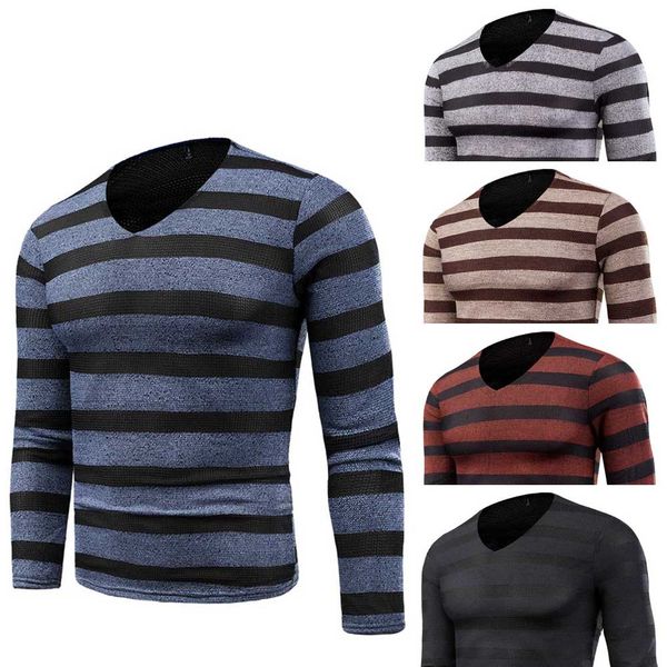 

sunwinter autumn cool boy worth having slim striped sweater selling low price plus size handsome pullover blouse 3l&45, White;black