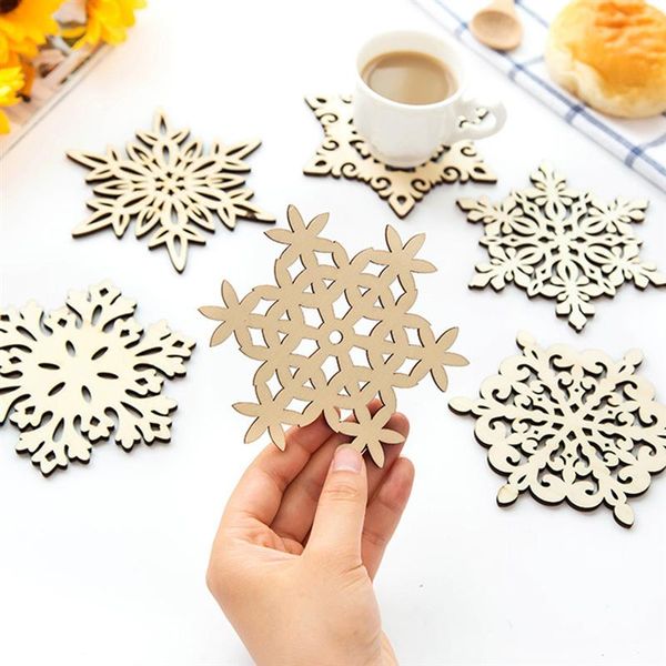 

wooden cup cup holder mat snow pattern hollow heat resistant holder pad solid coffee bowl pad