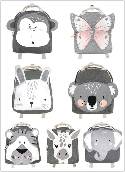 

quality children's schoolbag bag toy nordic cartoon animal backpack baby backpack snack toy schoolbag