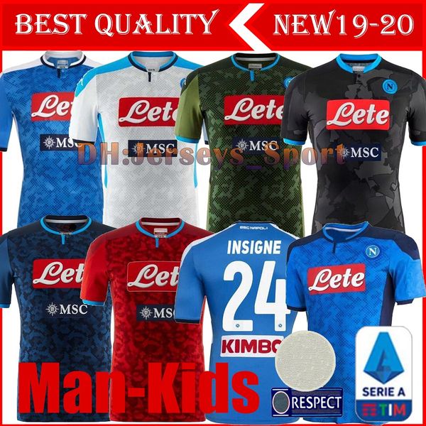 

2019 2020 serie a naples napoli home soccer jerseys napoli blue football jerseys shirt for men 19 20 hamsik .insigne player shirt, Black;yellow