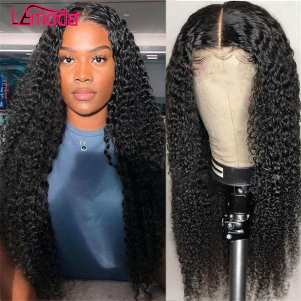

lace wigs lemoda deep wave wig 360 frontal pre plucked baby hair malaysian remy 150% 13x4 front human for women, Black;brown