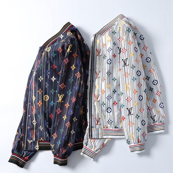 

fashion jacket windbreaker long sleeve men's jacket hoodie clothing zipper with animal alphabet pattern plus size clothes, Black;brown
