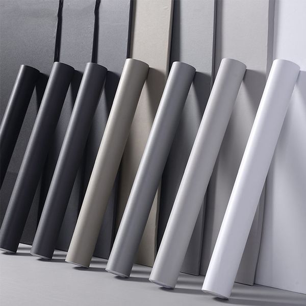 

solid color pvc waterproof self adhesive wallpaper for living room kids bedroom decor vinyl contact paper for kitchen cabinets