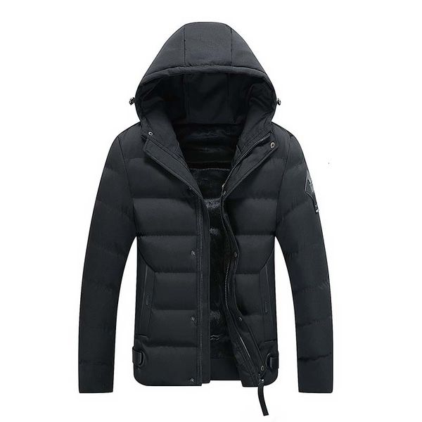 

2019 fashion winter jacket men hooded coat thick velvet warm coat classical simple parka men black color bomber jacket masculina sh190930