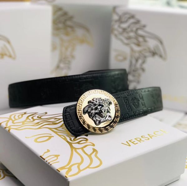 

designers belts mens fashion leather belts man alloy buckle belts for man smooth buckle for gift no box, Black;brown