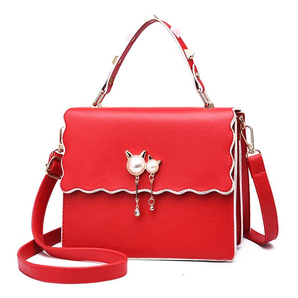 

2019 winmax spring fashion shoulder bag women beautiful messenger bag for girls ladies pu red handbag purse female crossbody