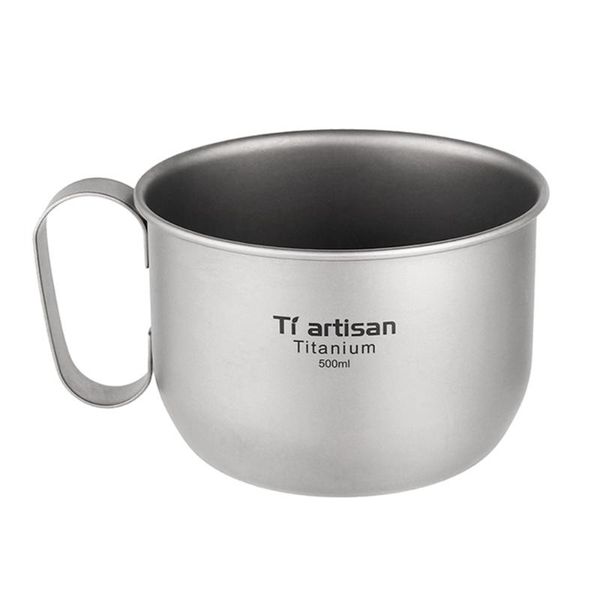 

500ml titanium water cup coffee mug outdoor camping hiking backpacking water cup outdoor travel hiking picnic camping ta8351