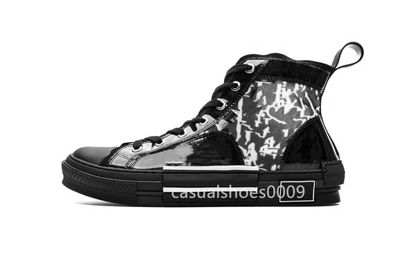 

New 19 flower technical canva b23 high neaker in oblique men luxury de igner hoe women fa hion neaker ca ual hoe ize, Black