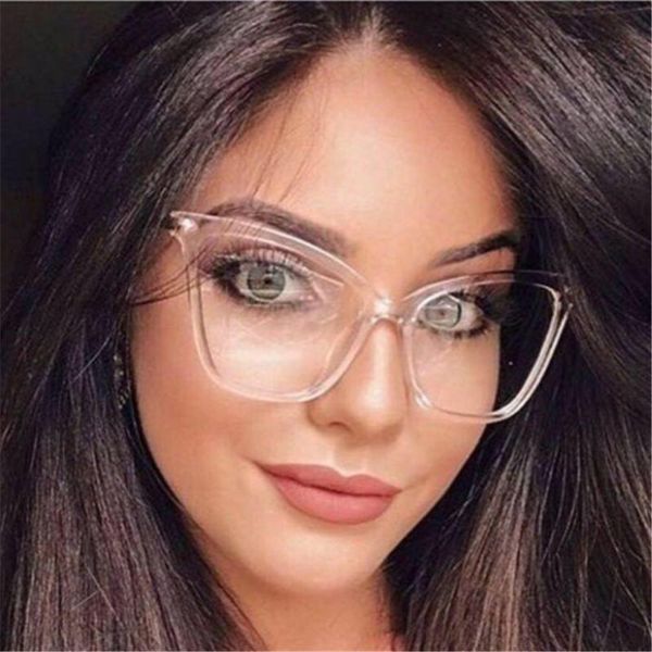 

2019 cat eyeglasses frames women metal frame brand disgner optical eyeglasses ladies transparent frame vintage eyewear nx, Black