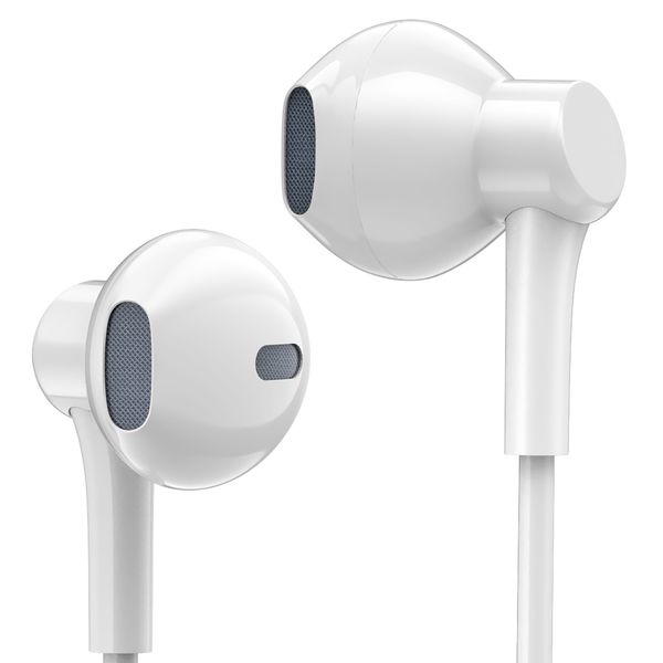 

d6 white half in-ear earphone super bass stereo sound no microphone handsheadset for phones earbuds 3.5mm connector lowest price