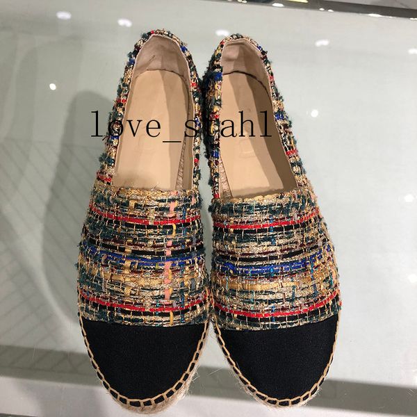 

women genuine leather stitching color cotton knit hand-woven flat fisherman shoes casual fashion lazy shoes set feet women, Black