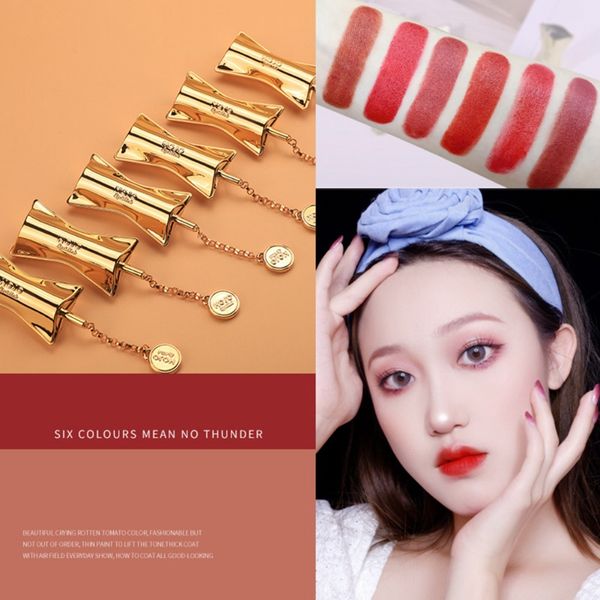 

waterproof luxury lipstick long lasting matte silk lipstick lip blam makeup tools bow shaped matte new