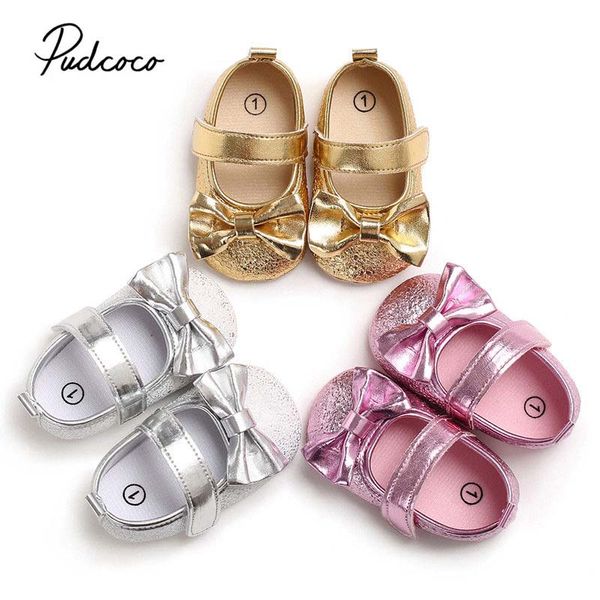 

toddler infant baby girls shoes princess bowknot soft sole crib shoe dress shoes