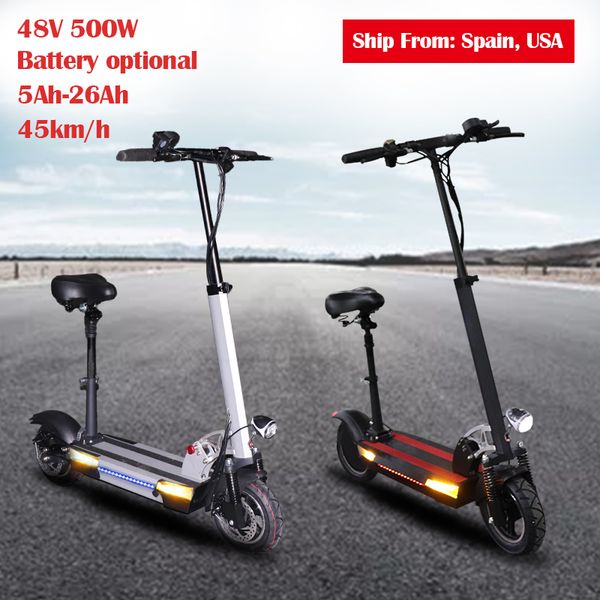 

10inch electric scooter 500w 48v 26ah lithium battery 45km/h foldable electric skateboard patinete electrico adulto e scooter
