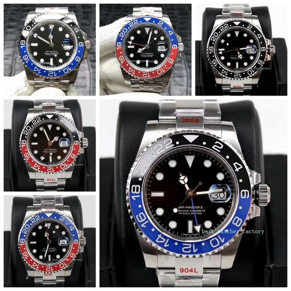 

2020 gm new cal.3186 g ll 116710 1167710ln 116719 m126719 904l ceramic bezel elegant and luxury automatic mechanical men's christmas gi, Slivery;brown