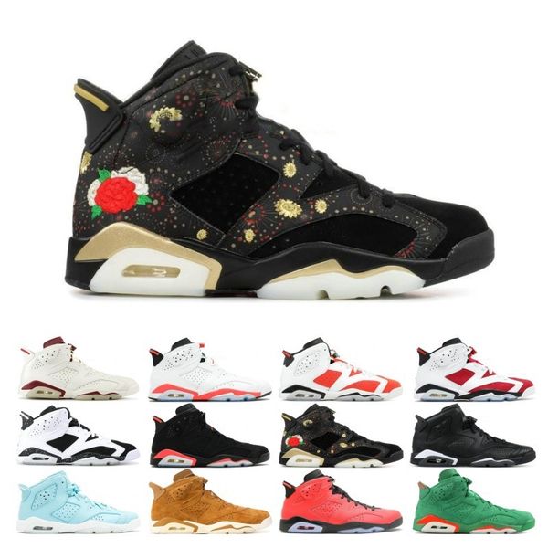 

New Men 6 6s Basketball Shoes UNC Sport Blue Black Cat White Infrared Angrybull Maroon Mens Trainer Sports Sneakers Size 7-13