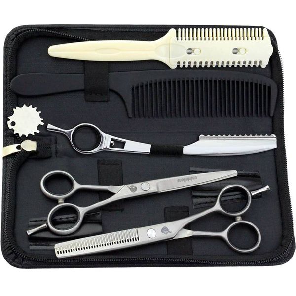 Tesoura de corte de cabelo de 6 polegadas venda barbeiros barbeiros cabeleireiro tesoura kit de cabelo para salão de salão de corte de cabelo de cabelo de cabeleireiro