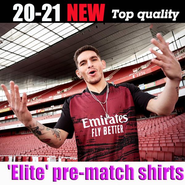 

arsen soccer jersey 20 21 pepe nicolas ceballos henry guendouzi sokratis maitland-niles tierney 2020 2021'elite' pre-match shirt f, Black;yellow