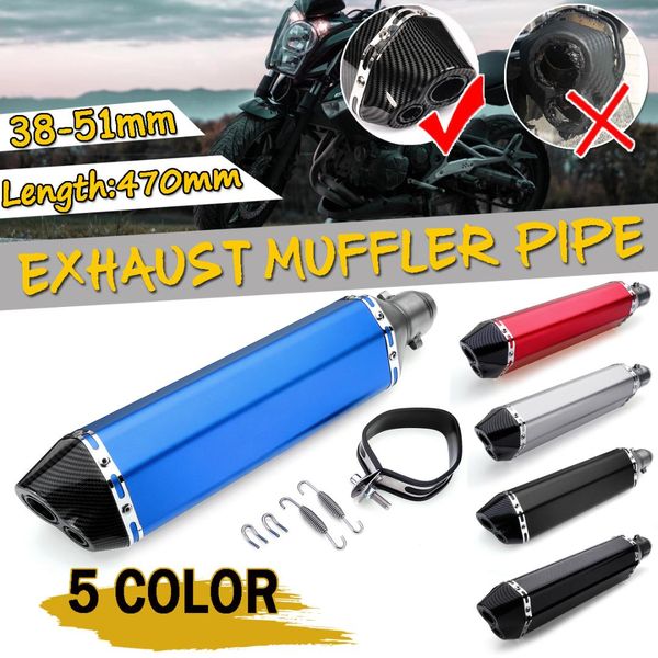 

1x 470mm universal motorcycle exhaust muffler pipe dirt bike atv db killer for yamaha for 38-51mm
