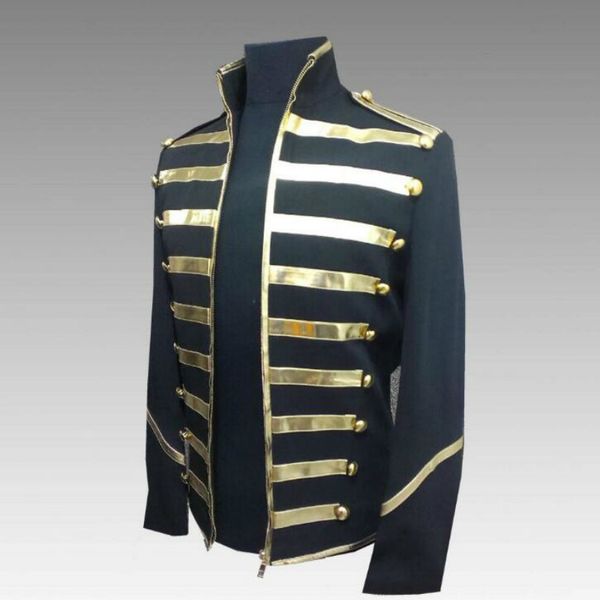 

europe and the united states michael jackson sequin costumes stage nightclub bar male band rock singer costume, White;black