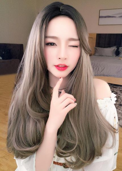 New Sexy Long Straight Hair Synthetic Lace Front Wig Feminine