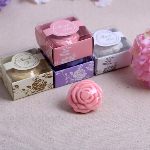 

handmade rose-shaped design bath soap wedding birthday valentine party favor gift wholesale lx7124