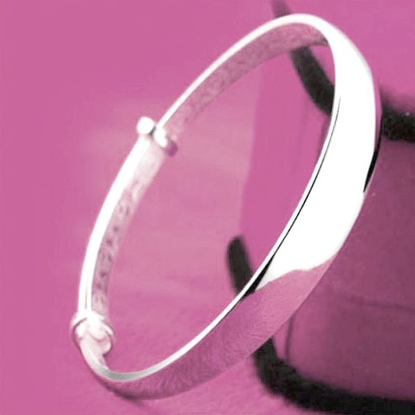 

20 грамм s999 стерлингового серебра smooth браслет женщин ювелирные изделия стерлингового серебра ювелирные изделия, Black