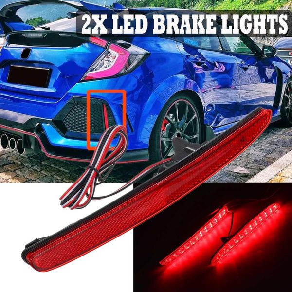 

2pcs led brake light hatchback reflector rear brake light car styling led warning lamp for civic fk7 fk8 type r hatchback