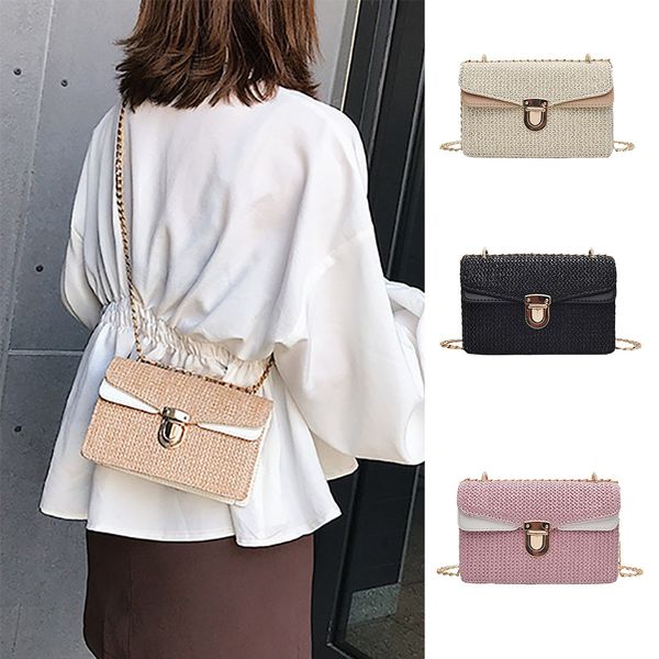 

women new fashion wild chain bag messenger shoulder bag weaving crossbody bags for women
